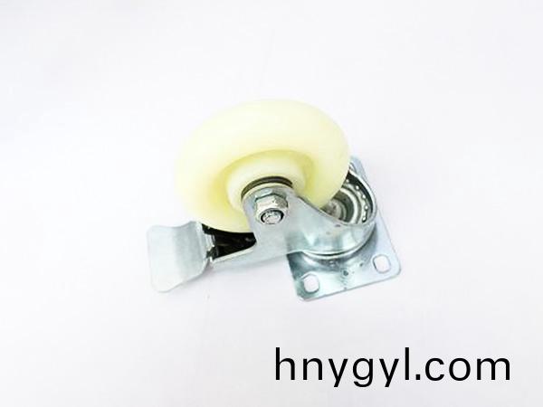 雙軸承白尼龍輪應用